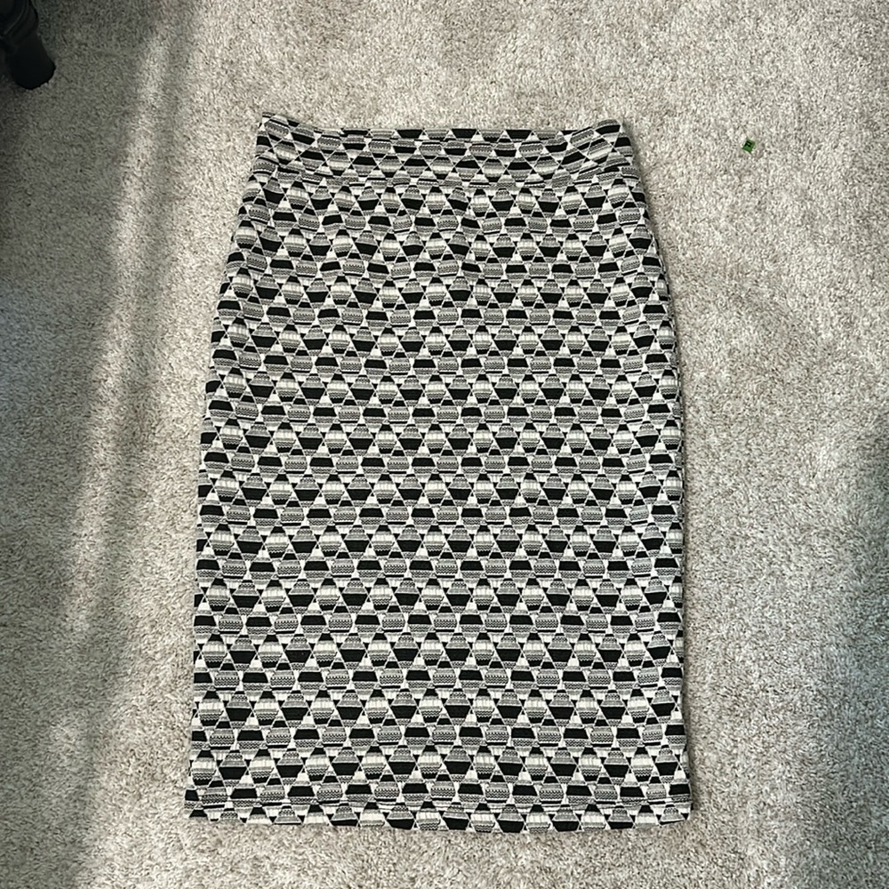 Patterned Midi Skirt